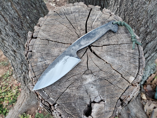 Hand Forged 5160 Knife With I-Beam Style Handle