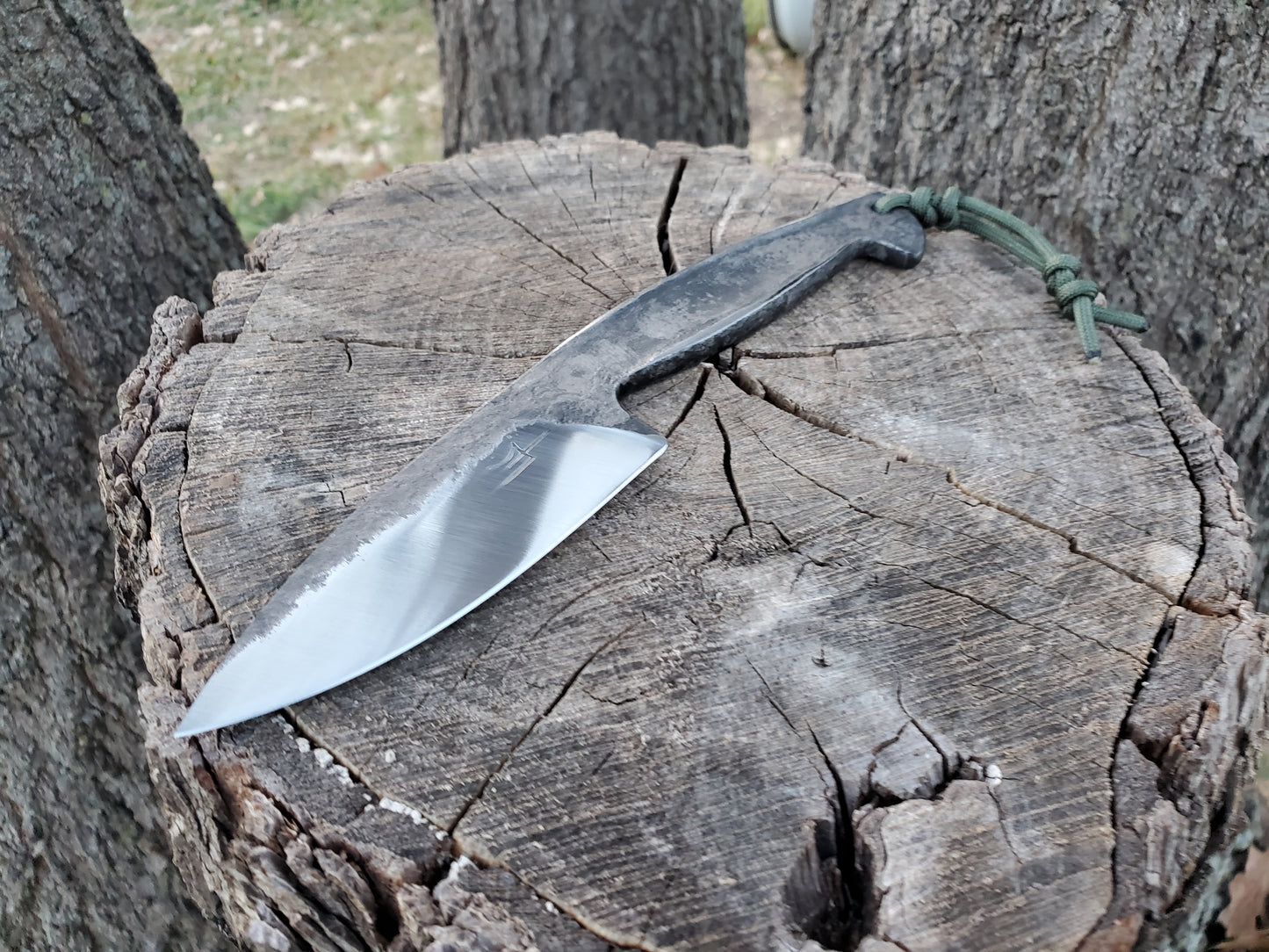 Hand Forged 5160 Knife With I-Beam Style Handle