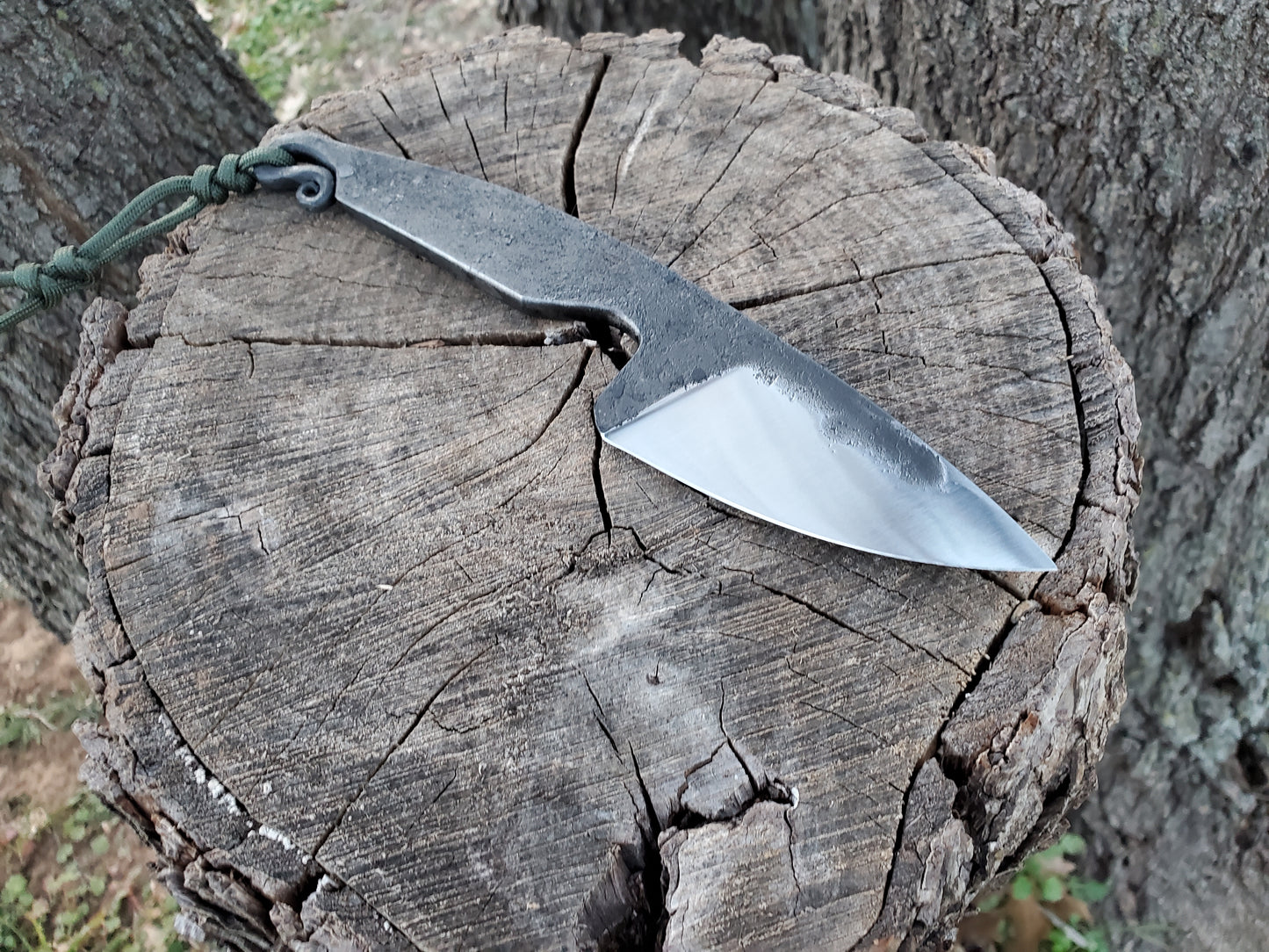 Hand Forged 5160 Knife with an Integral Style Handle