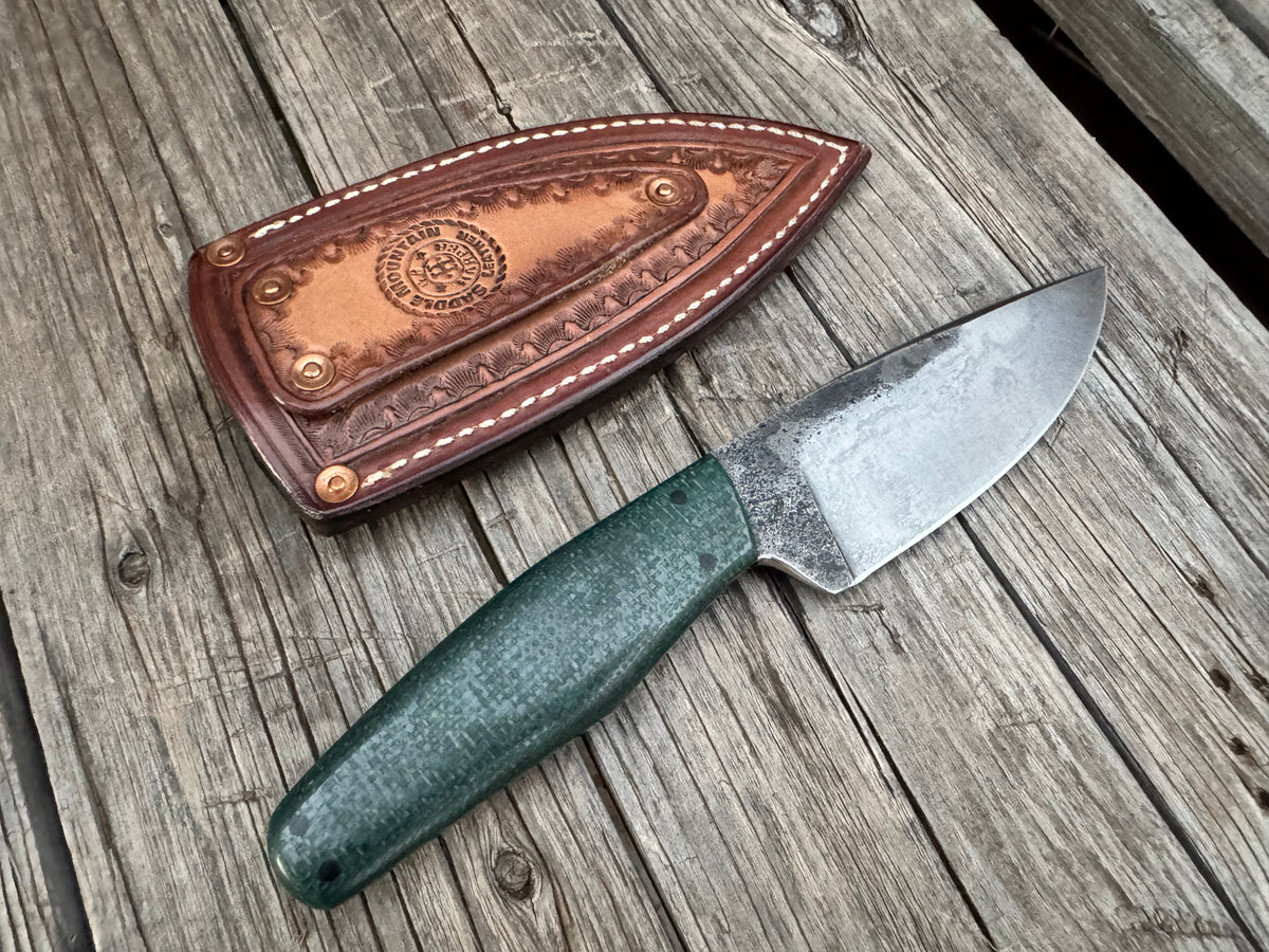 Hand Forged 52100 Blade with Leather Sheath