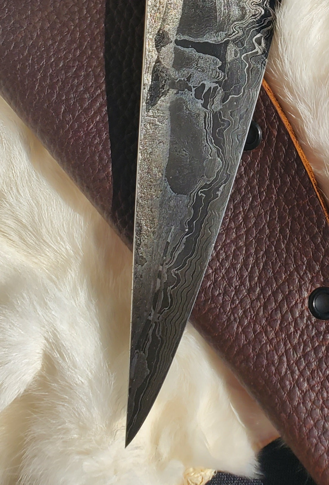 Fossil Damascus Chef Knife